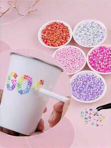 40 Colors Resin Rhinestones, 3mm Flat Bottom Multi-Color Diamond Art Diamonds, Diamond Art Diamonds Craft Kit Suitable For Nail Art, Handmade, Book Decoration And Makeup Nails - Nhiều màu - Xem 5