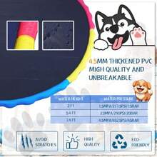 Lewtemi - Almohadilla antideslizante extragrande de 180 pulgadas para adultos y perros gigantes al aire última intervensión aspersores gruesos para piscina, juguetes de verano, divertida alfombra de - Multicolor - Ver 3