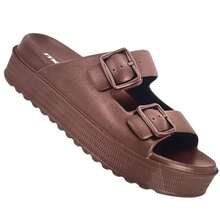Moleca Women's Ultra Light And Adjustable Sandal 5577.100 Cloud Slide With Buckle - Màu nâu Sô-cô-la - Xem 5