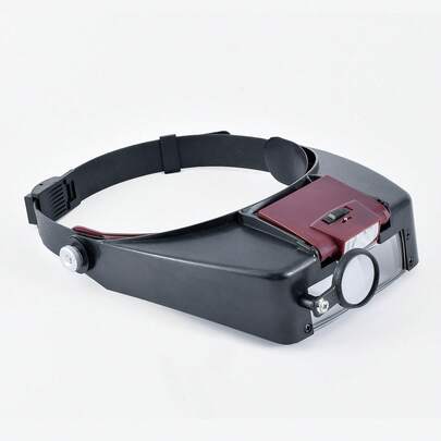 1 pieza Lupa frontal LED, lente principal + lente secundaria con aumento de 1.5X/3X/8.5X/10X, adecuada para lectura, manualidades, costura, reparación, soldadura, tallado, reparación de relojes