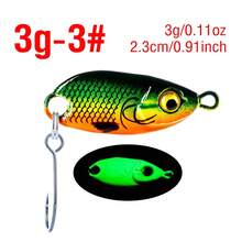 1Pc Ultralight Micro Fishing Spoon Set, 2.3cm/2.9cm Sinking Metal Baits With Simulation Fish Skin, Professional Glow Tackle For Trout, Crappie, Bluegill, And Small Sea Bass - S026 - View 17