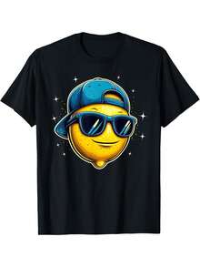 Lemon Sunglasses For Men Women T-Shirt Tee Top - Black - View 1