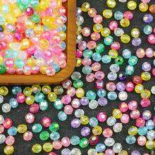 100-500pcs Acrylic Shiny Faceted Corner Beads - DIY Handmade Beading, Suitable For Jewelry Making, Handicrafts, Translucent Material - Faceted Beads - View 5