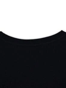Under The Radar [Everyday Style] Unisex Cotton T-Shirt, Cat Expression Print Design, Casual Crew Neck, Digital Heat Transfer Printing, Knit Fabric, 220 Grams Per Square Meter, Suitable For Everyday And Outdoor Wear, Sizes S-XXXL - Unisex Cotton Loose-Fitting Short-Sleeved Crew Neck T-Shirt In An Urban Vintage Style. Unisex Cotton Loose-Fitting Short-Sleeved Crew Neck T-Shirt In An Urban Vintage Style - 黑色 - 查看 6