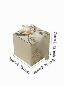 10个现代花卉图案蝴蝶结装饰礼盒，家居用品 - 多色 - 查看 7
