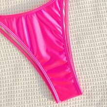 New Sexy Two-Piece Triangle Bikini With Bow For Women. - FF778RO - View 4
