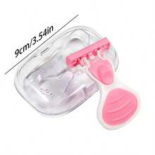 Portable Travel 6‑Layer Women's Razor, Washable Compact Body Shaver For Full Body Hair Removal, Small Lightweight Design For Purse & On‑The‑Go Use, Face Razor, Wax Hair Removal - Pink - View 7