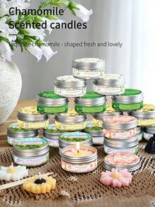 Canned Candles, Daisy Shaped Aromatherapy Candles, Home Decor Items, Small Boxes Suitable For Carrying Around, Gifts For People - Multicolor - View 4