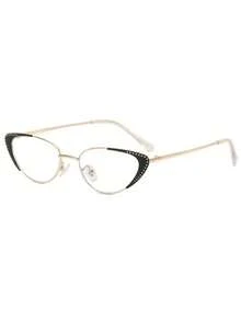 1 Peça Óculos Vintage de Metal Estilo Gatinho de Armação Pequena para Mulheres, Elegante Boêmio para Uso Diário, Leves e Confortáveis para Leitura, Fotografia de Rua, Uso de Computador, Smartphone, Jogos - Multicolorido - Visão 5