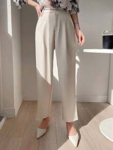 Pantalones rectos casuales de negocios para mujeres - Albaricoque - Ver 6