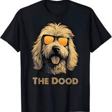 Goldendoodle perro vintage la camiseta de la muerte para hombres mujeres - Negro - Ver 1