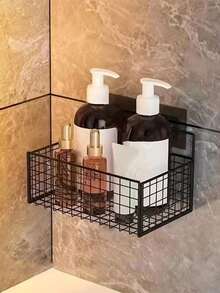 1/2pcs Tidy, Hassle-Free, Easy-To-Install Cast Iron Kitchen Storage Rack - No Drilling Required, Suitable For Modern Wall-Mounted Storage In Home And Dorm - Multicolor - View 5