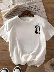 Women T-Shirts - [White] - View 3