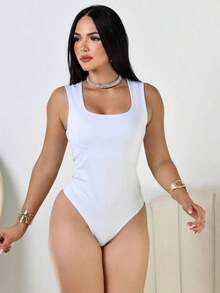 BODY TANK TOP WOMEN'S FASHION - White - View 4