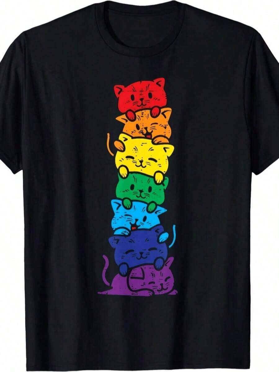 1 Piece DJO Retro 90s T-Shirt - Unisex Black T-Shirt With Purple DJO Graphic Print, Casual Streetwear For All Seasons, 180g 100% Cotton. - Black 6 - 查看 1