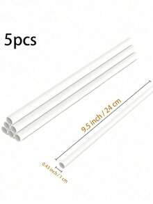 1/5/10pcs White Floating Cake Support Rods, Cake Tier Support Tubes, Cake Stacking Dowels, White Plastic Support Sticks For Tiered Cake Building And Stacking, Suitable For Christmas Parties And Events - Multicolor - View 12