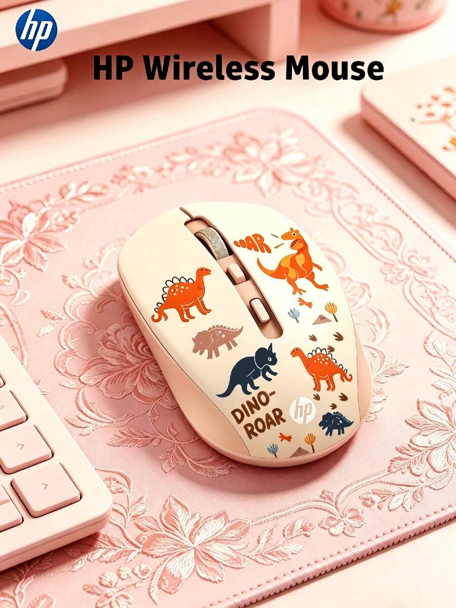HP Wireless Mouse Cute And Quiet 2.4GHz Reliable Connection S1000 PLUS Portable Mouse For Computer And Laptop USB Plug And Play, Best Gift For Halloween And Christmas - View 1