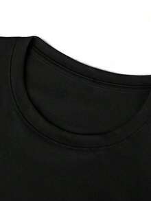 New! Women's Short-Sleeved Blouse, Plain Design, Perfect For Lounging At Home Or Casual Wear. Limited Time Offer. Lovely Blouse, Comfortable And With A Regular Length. Machine Washable. 9IGR - 黑色 - 查看 3