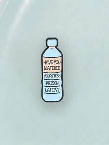 Sarcastic Hydration Reminder Brooch, Unique Accessory For Daily Use, Perfect Gift Idea, Stylish Pin For Clothing & Bags - Baby Blue - View 6