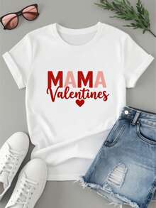 Elegant Women's T-Shirt, Elegant And Simple Style, Soft Short Sleeves In White With Printed Design, Casual Round Neck, Stretch Fabric, Fashionable Spring/Summer Top, Clothing, Custom Printed T-Shirt, Comfortable Fit T-Shirt, Father's Day/250th Anniversary Edition. - 白色 - 查看 1