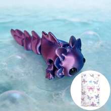1/2/3pcs Cute Axolotl Ornament With Gift Bag, Random Gecko, Strange Animal-Shaped, PLA Material, Movable Joints, Desktop & Car Decoration, Novelty Birthday Gift, Party Favor, Axolotl Toy, Christmas Stocking Fillers, Party Bag Filler, Halloween Gifts - Multicolor - View 15