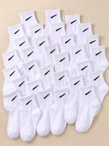 20 Pairs Kids Mid-Calf Socks, Children Elastic Socks, Kids Short Socks, Kids Sports Socks, With Hook Design, Suitable For Teens Daily Wear, Suitable For Boys And Girls, Suitable For All Seasons - Multicolor - View 3