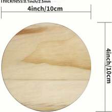 40 đế lót ly bằng gỗ chống trượt, hình vuông và tròn 4 inch, thích hợp cho các hoạt động thủ công DIY, nhuộm, vẽ, chạm khắc hoặc đốt, lý tưởng cho trang trí nhà cửa, quà tặng sinh nhật, ngày lễ, Giáng sinh, Lễ Tạ ơn. - Gỗ - Xem 6