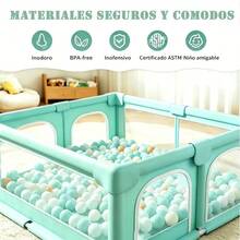 Baby Playpen 1.2x1.2 M Green Reinforced Structure - default - 查看 4