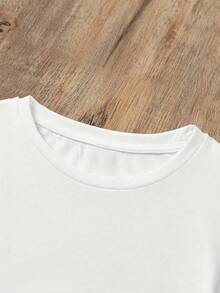 Women's Casual Short Sleeve Round Neck Cotton T-Shirts - Love-Filled Prints, Comfortable Summer Sports T-Shirt, Simple T-Shirt For Everyday Wear. - 白色 - 查看 5