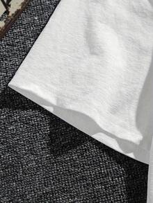 Women's Casual Short Sleeve T-Shirt - White Daisy Floral Print With The Letter "Pretty", Breathable Round Neck For All Seasons, Machine Washable, Comfortable Style, Everyday Wear For Women, Bright Print T-Shirt, Comfortable Fabric. - 白色 - 查看 5