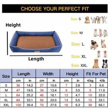 wuyingongfang 1 chiếc đệm nằm cho thú cưng bằng vải Oxford dày, chống bẩn, có thể tháo rời và giặt được, chống cắn, chống thấm nước, mềm mại và thoải mái, phù hợp cho chó và mèo nhỏ/vừa/lớn, dùng được quanh năm. - Màu xanh lam - Xem 14