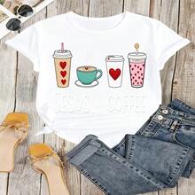 Heartfelt Teacher Appreciation Graphic T-Shirt 100% Cotton Oversized Soft Breathable Casual Crewneck Short Sleeve Top Thank You Teacher Best Teacher Educators Teachers School Staff Gift Givers Cute Aesthetic - 白色 - 查看 12