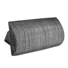 Almohada para Silla de Piscina - Cojines para sillas de salón al Aire Libre Impermeables, Cojín reclinable para reposacabezas, Cojines para Silla universales Suaves extraíbles - Negro gris - Ver 1