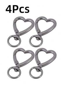 Móc khóa hình trái tim có khóa xoay, móc khóa carabiner hình trái tim màu bạc dễ thương bằng hợp kim kẽm, kẹp ba lô, dùng để tự làm túi xách, móc treo, dây đeo điện thoại, móc ví và vòng chìa khóa thời trang. - Quyên góp vì tình yêu thương - Xem 12