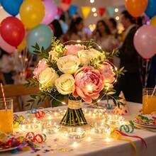 6/14 Stücke 20 LED Silber Kupferdraht Glühwürmchen Feen Lichterkette, batteriebetrieben Mini Girlande Lampe, DIY Stimmungsdekoration Licht für Schlafzimmer Blumenvasen Hochzeit Geburtstag Valentinstag Halloween Weihnachten Party Zuhause Geschenk - Lichterketten - Übersicht 3