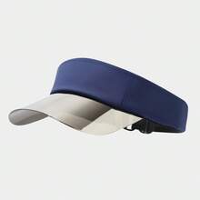 1pc Solid Color Polyester Fiber Visor Hat, Outdoor Sun Protection Hat For Summer - A - View 14