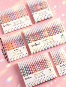 Bộ 60 bút nhũ kim loại, bút gel lấp lánh như cát chảy, bút dạ quang neon dùng để vẽ tranh, phác thảo, làm sổ lưu niệm, nhật ký, có sẵn các gói 1 chiếc/24 chiếc/36 chiếc/60 chiếc, món quà tuyệt vời cho sinh nhật, Giáng sinh, Ngày Valentine, Năm mới, Lễ Phục sinh. - Bộ - Xem 7