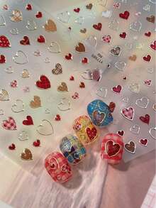 1pc Cute Summer Ice Cream Pattern Nail Art Sticker, Nail Art Accessories - Multicolor - View 8