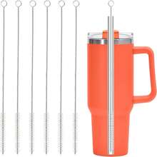6 Pack Straw Cleaner Brush For , Reusable Extra Long Straw Cleaner For 40/30/20 Oz  Mug, 10mm Wide Drinking Straws Cleaning Brush For Sippy Cup, Water Bottle And Tubes - 1 - View 1