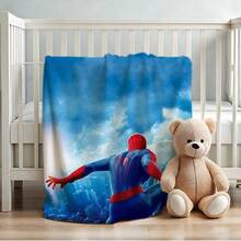 1pc S-Pider-Man Print Blanket,Retro Cartoon Style Throw Blanket,Cartoon Character Printed Blanket,All-Season Universal Nap Blanket,Character Home Decor Blanket,Modern Fashion Gift Suitable For Home Bedroom Bed Sofa Office Lunch Break Cover Picnic Blanket - Nhiều màu - Xem 4