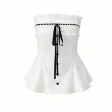 Women Skirts - [Three-piece Set] Cardigan + Camisole + Mini Skirt (with Ribbon) - View 2