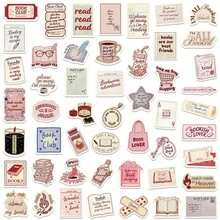 50pcs Bookish Stickers, Cartoon Cute Vinyl Stickers, Suitable For Water Bottles, Laptops, Phones, Skateboards, Guitars, Luggage, Scrapbooks, Helmets, Party Decorations And Gifts - Camel - View 2
