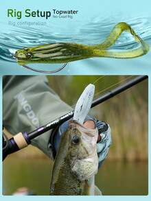 KINGDOM 5PCS/Package Frog Shadow Floating Soft Lure 90mm 6.2g, TPE Material Tear-Resistance, Design Low Center Of Gravity, Slow Retrieval, Salt Impregnated On Belly, Suitable For Bass Snakehead Pike - Multicolor - View 4