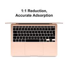 1件時尚西班牙語矽膠鍵盤保護膜,適用於 MacBook Air 13 吋(型號:A2337 M1 與 A2179),2022、2021 與 2020 年上市,配備 Touch ID,完美貼合按鍵,防刮、可水洗且易於清潔 - 查看 3