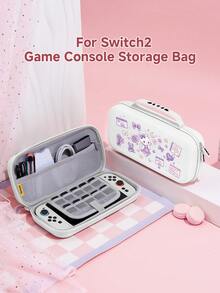 1 Set Y2K Pixel Art Cute Cat Graphic Compatible With Switch2 (2025)/Switch NS/Switch OLED Game Console Accessories, Including Protective Case/Storage Bag, TPU Soft Shell, Stylish & Practical, Portable Stand, Shockproof, Scratch-Resistant, Anti-Fouling, Fashionable Romantic Gift - View 13