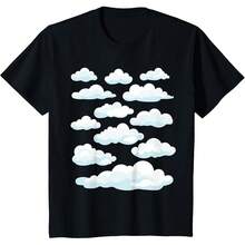 White Clouds T-Shirt - Black - View 1