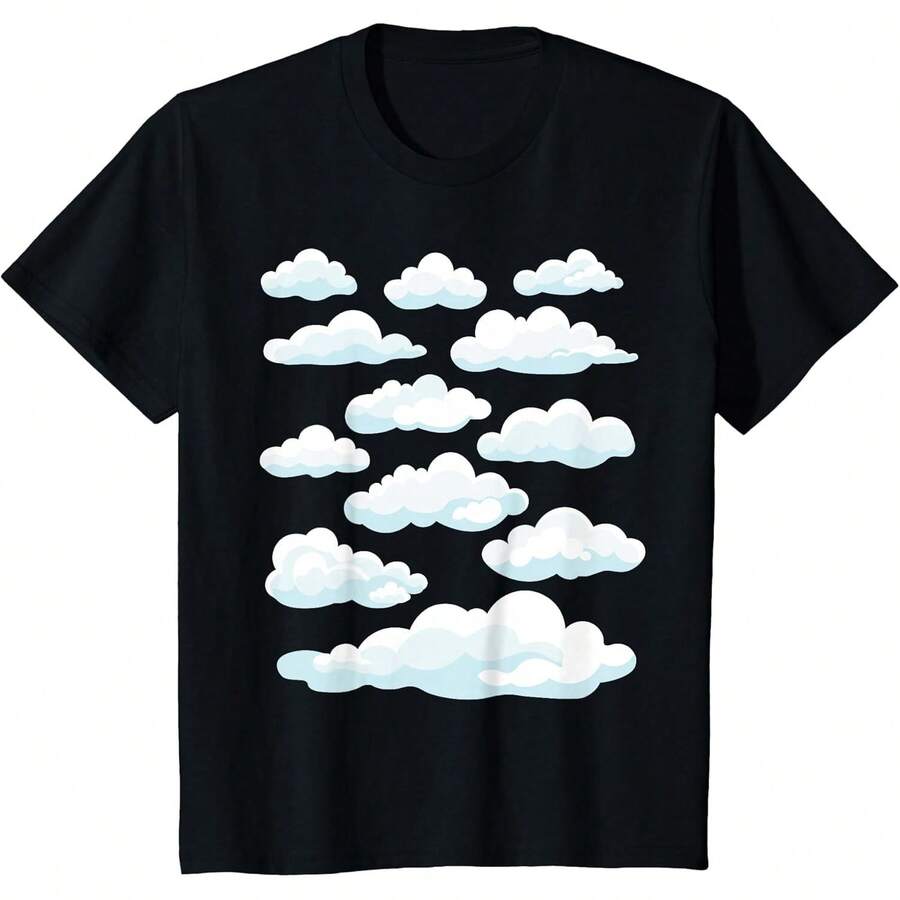 White Clouds T-Shirt - Black - View 1
