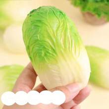1个创意逼真卷心菜造型挤压玩具，柔软TPR材质，慢回弹挤压，适合办公室放松、舒缓身心、学生减压。 - 彩色 - 查看 6