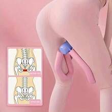 1 pieza Entrenador de músculos del piso pélvico, Moldeado, Yoga, Entrenamiento de piernas y glúteos - Rosa - Ver 1