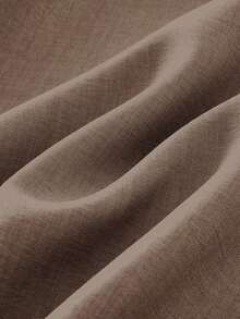 Pantalones/faldas cortas plisadas de cintura elástica, cómodos y sueltos, de estilo básico y versátil, para uso diario, que estilizan la figura, en color albaricoque, para mujeres de talla grande, para primavera/verano - Caqui 3 - Ver 2